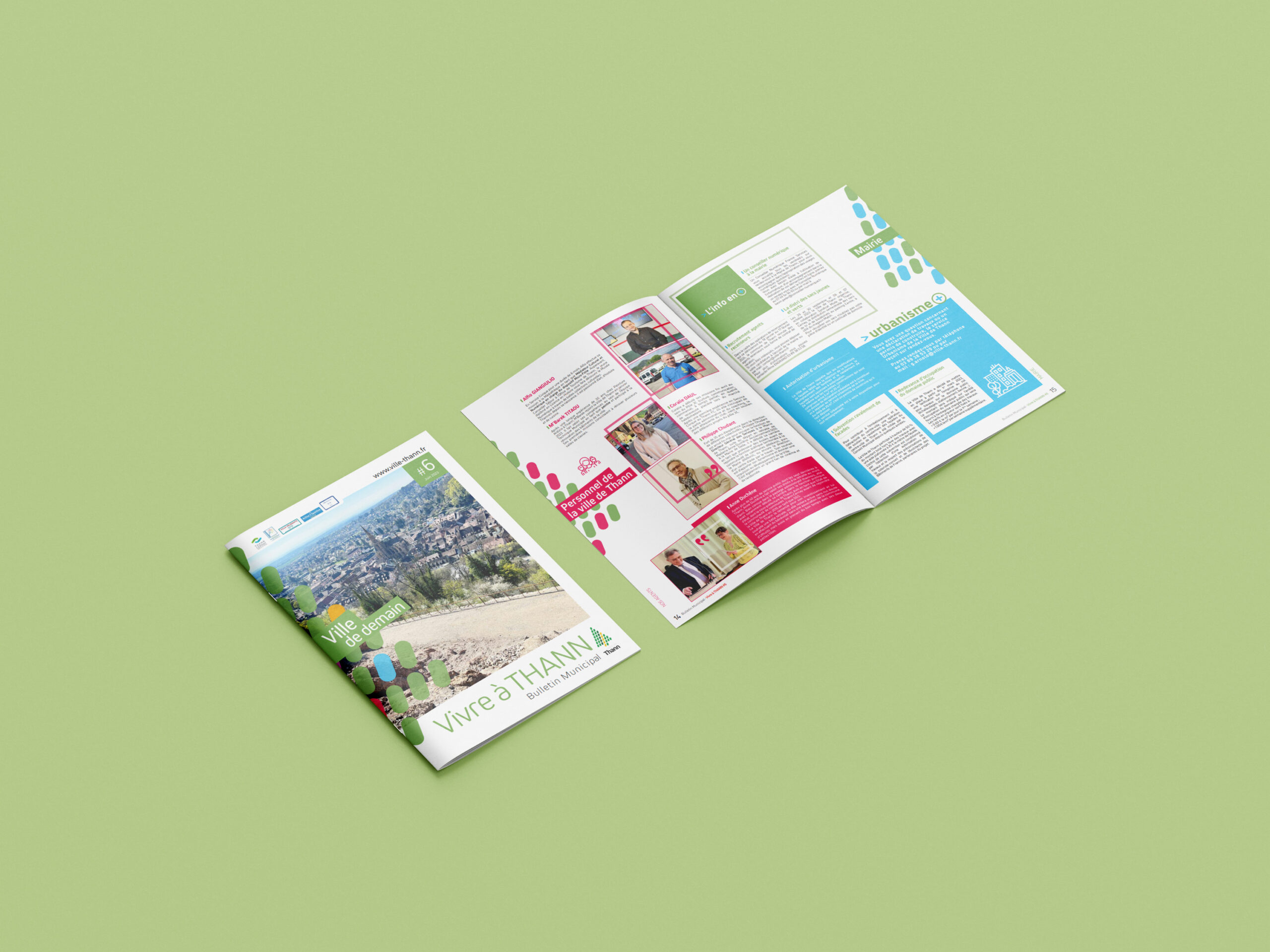 Mockup du magazine de Thann de juin 2023